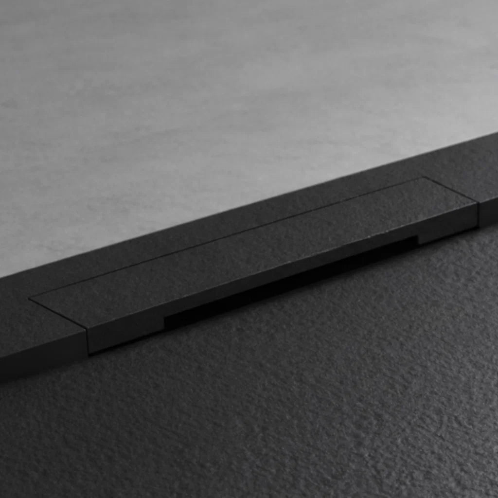 Detalle Valvula texturizada  ANTRACITA Patos de ducha. Becrisa - Errefe Home