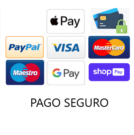Íconos métodos pago seguro Visa Mastercard G-Pay tienda online Errefe Home